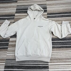Talentless Hoodie Mens Medium Beige‎ Pullover Graphic Kangaroo Pocket Since 1983